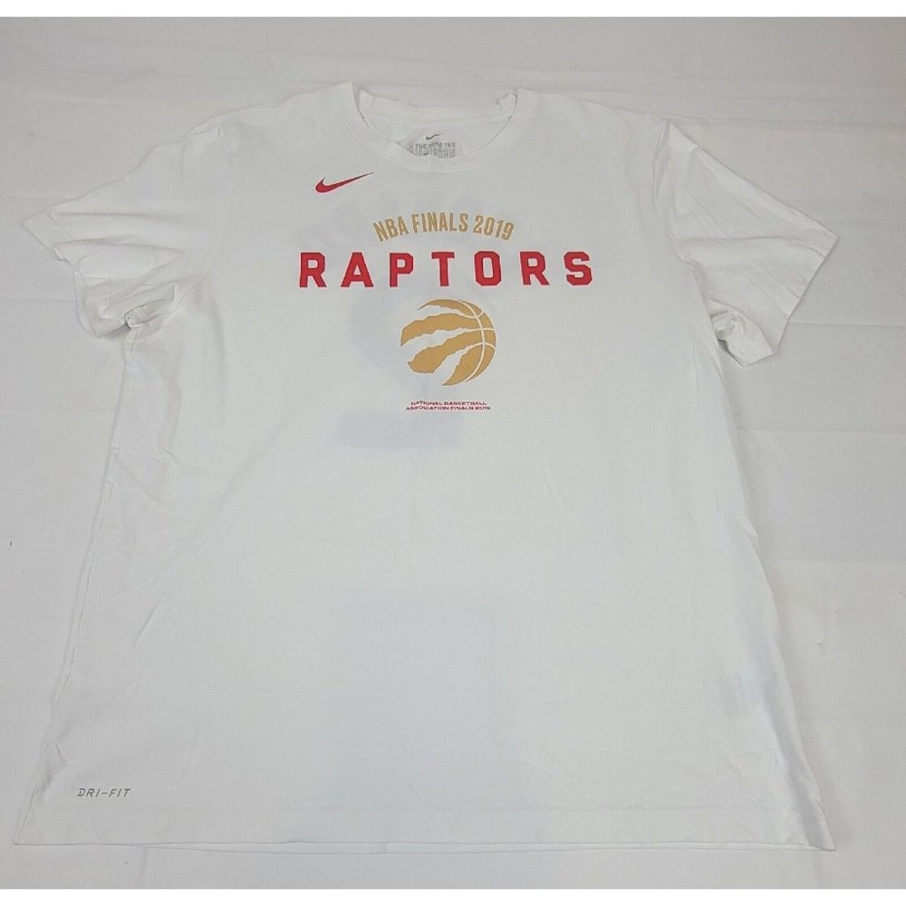 Nike 2019 NBA Final T-Shirt Mens XL. Toronto Raptors Khawi Leonard White Tee.